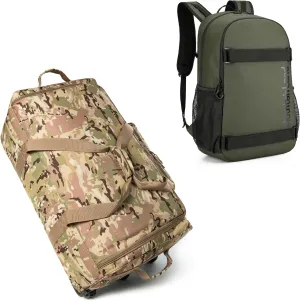 Mountain Land 120L Duffle Bag with Wheels Carry On Travel Backpack