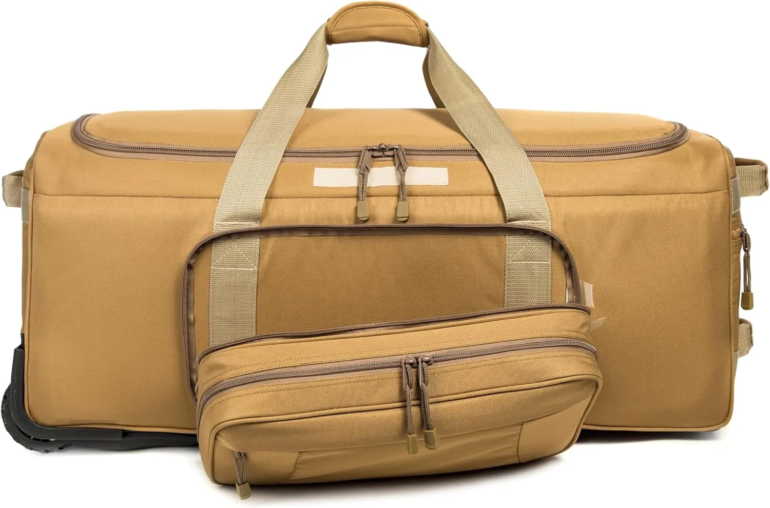 Mountain Land 120L Travel Duffel Bags With Wheels Military Duffle Bag Roller Duffle Bags with Wheels And Handle for Camping(Khaki)