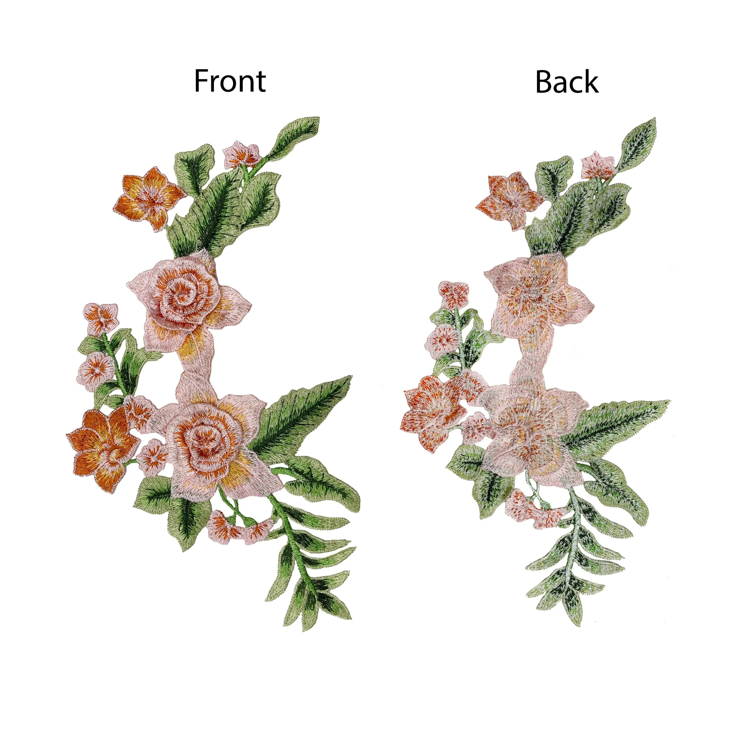 Multicolor Rose Flower Sew Patch for Suit & Garments