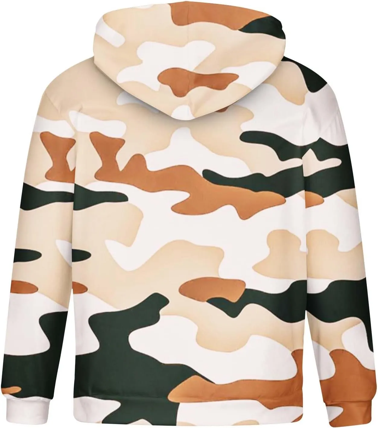 Muscularfit Camo Sweatshirt Hoodie for Men 2023 Fall Fashion Drawstring Casual Loose Long Sleeve Pullover Camouflage Shirts