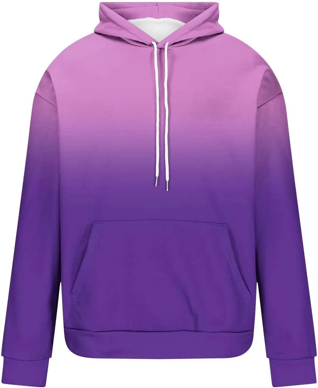Muscularfit Mens Hooded Sweatshirt Drawstring Long Sleeve Gradient Color Casual Pullover Shirt Gym Athletic Oversized Hoodie