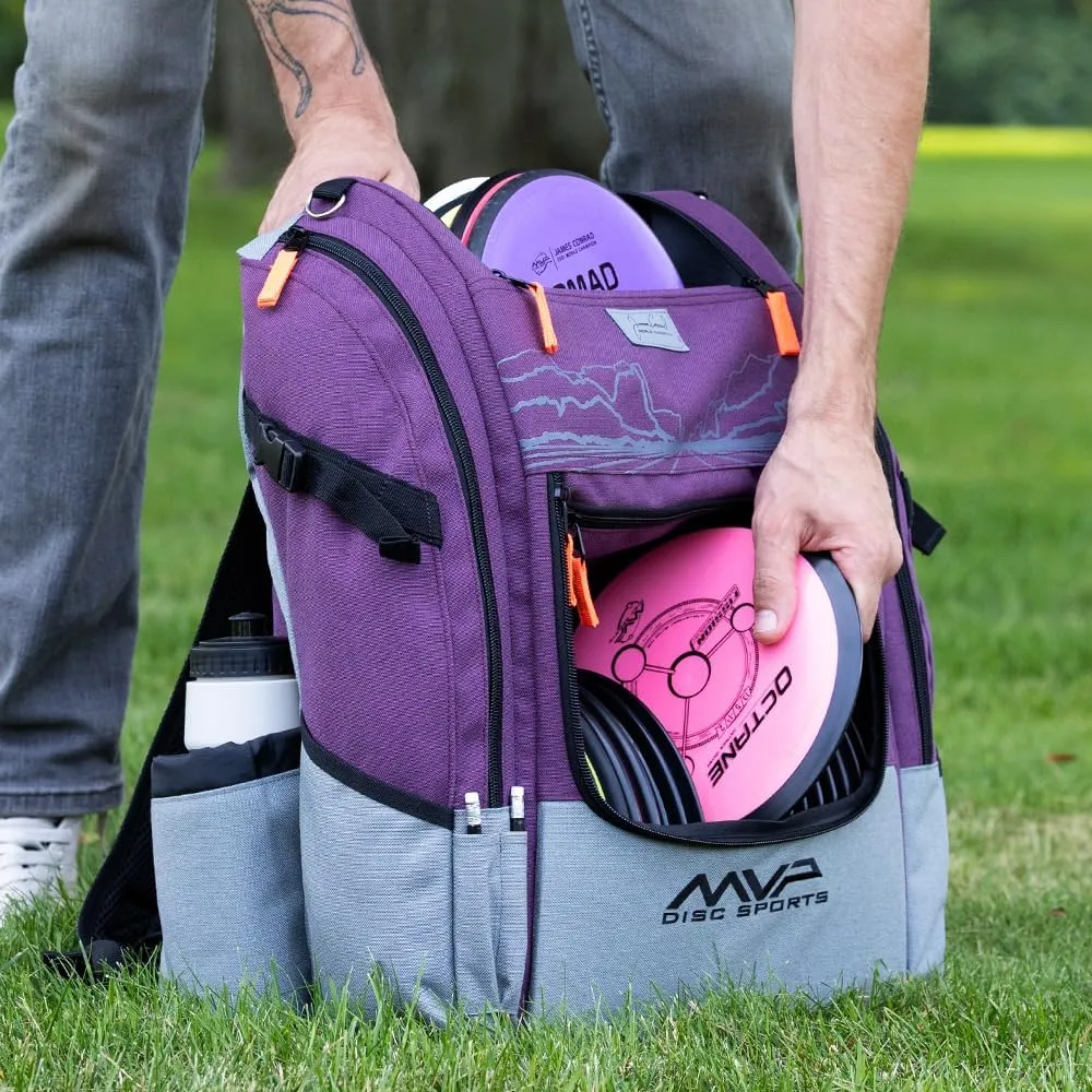MVP Disc Sports James Conrad Voyager Series Backpack Disc Golf Bag (Choose Your Color and Size)