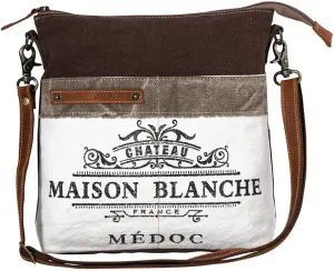 Myra Bag Shoulder Bag for Women - Western Upcycled Canvas Leather Handbag - Chateau Maison Blanche