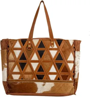 Myra Bag Weekender Bag for Women - Western Upcycled Canvas & Leather Shoulder Bag Dakota Plains