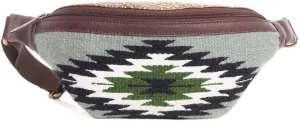 Myra Bag Western Fanny Pack Bag for Women - Upcycled Leather Crossbody Waist Belt Bag Cloud Gray, S-9782