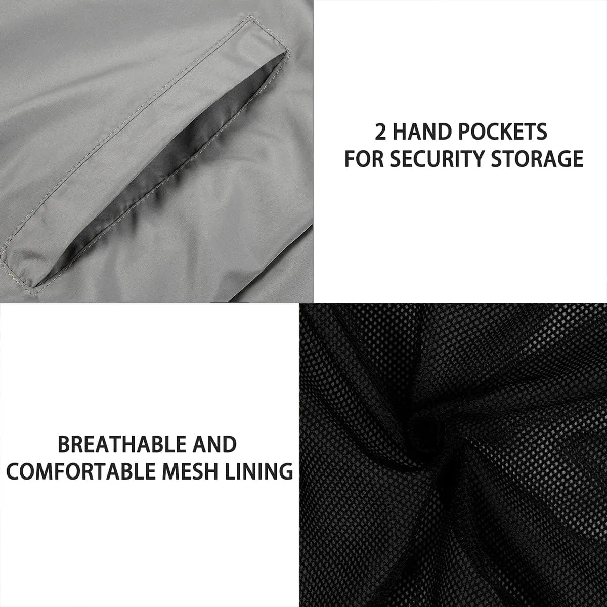 Mywu Lightweight Windbreaker Jacket Men with Mesh Lined for Hiking Travel Water Resistant Men Rain Jacket…