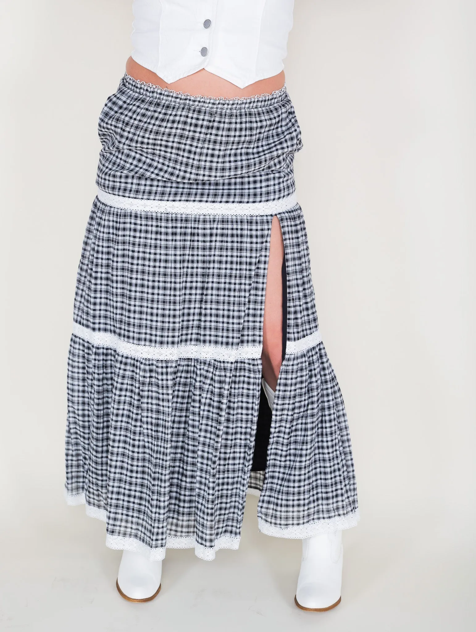 Natalie Checkered Skirt