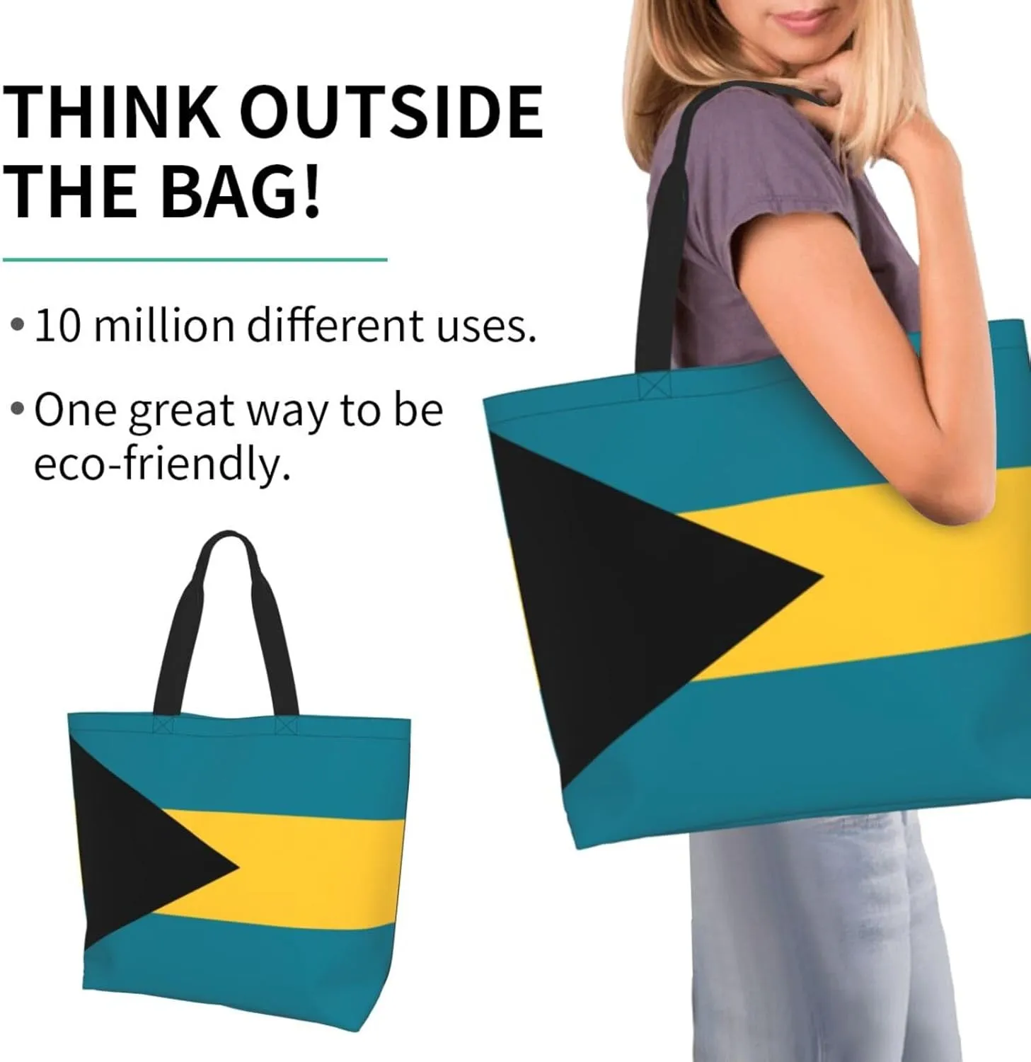 National Flag Tote Bag For Women Men, Extra Large Shoulder Tote Bag For Beach Travel Gym Grocery Shopping