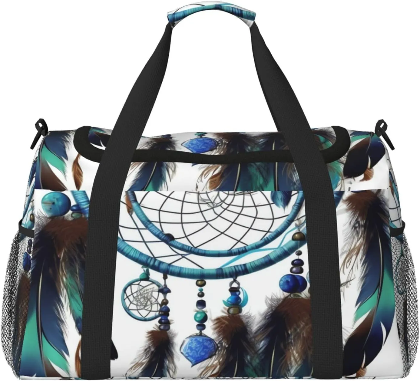 Native American Dream Catcher Travel Duffel Bag Lightweight Waterproof Carry On Tote Bag Foldable Weekender Overnight Bags Sport Gym Bag For Women Men