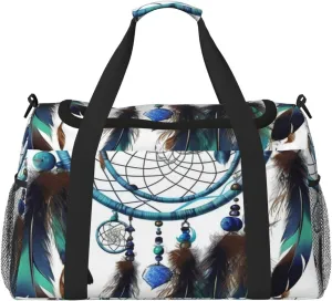 Native American Dream Catcher Travel Duffel Bag Lightweight Waterproof Carry On Tote Bag Foldable Weekender Overnight Bags Sport Gym Bag For Women Men