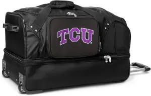 NCAA TCU Horned Frogs Rolling Drop-Bottom Duffel Bag