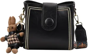 NEBIL Vintage Bucket Bag, Women's Crossbody Bags, Bootara Bucket Bag, Vintage Shoulder Bag with Adjustable Widened Strap