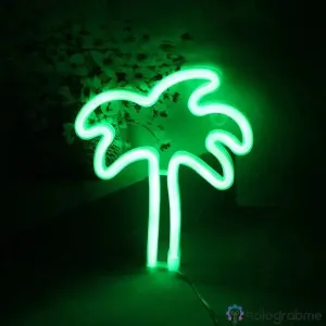 Neon LED Palm Tree: Green