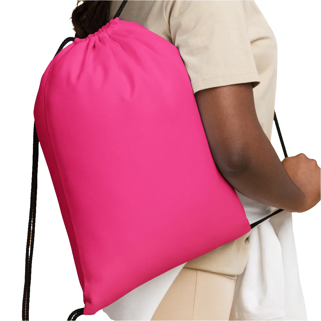 Neon Pink Drawstring Bag