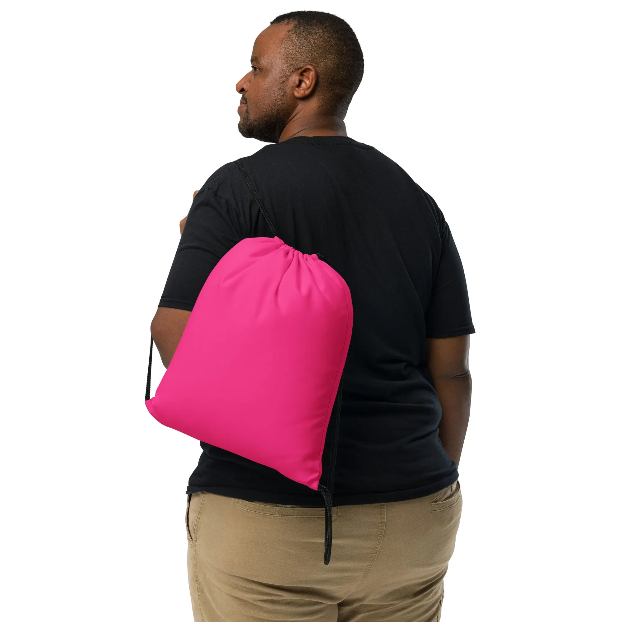 Neon Pink Drawstring Bag