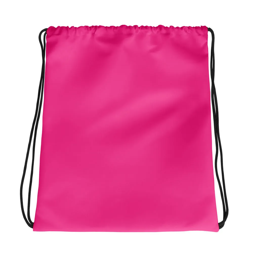 Neon Pink Drawstring Bag
