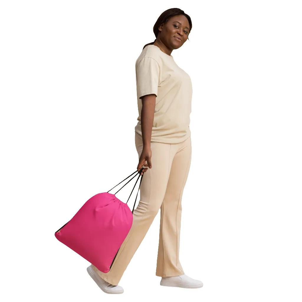 Neon Pink Drawstring Bag