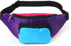 Neon Retro 80s Fanny Pack for Women Men Kids Belt Bags 80s Accessories 90s Costumes for Women Party Travel Festival Vintage Rave Accessories Plus Size Belt Bag