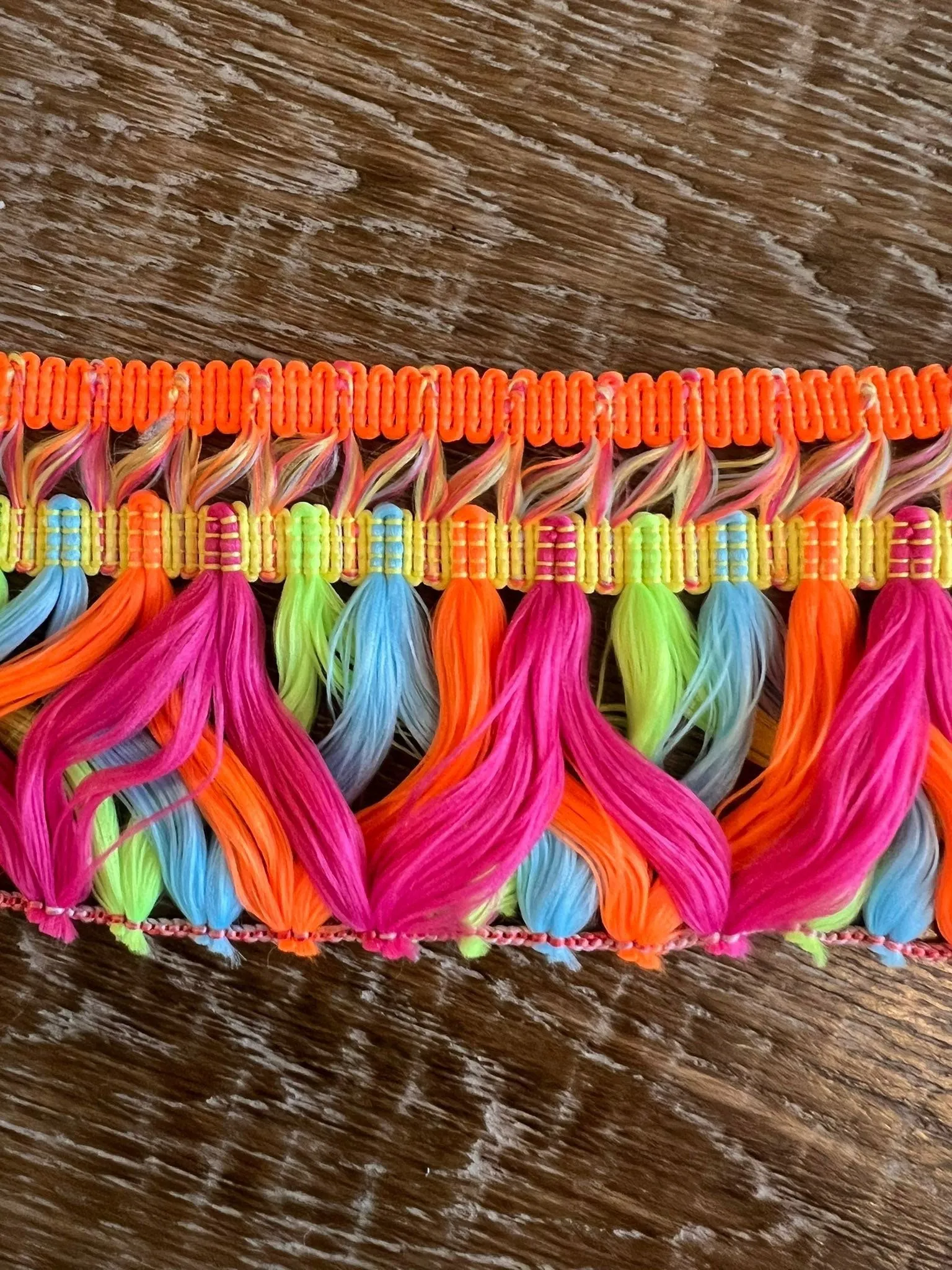 Neon Tassel Fringe Trim, Dance Costumes, Top, Dress Fringe, 7cm Wide