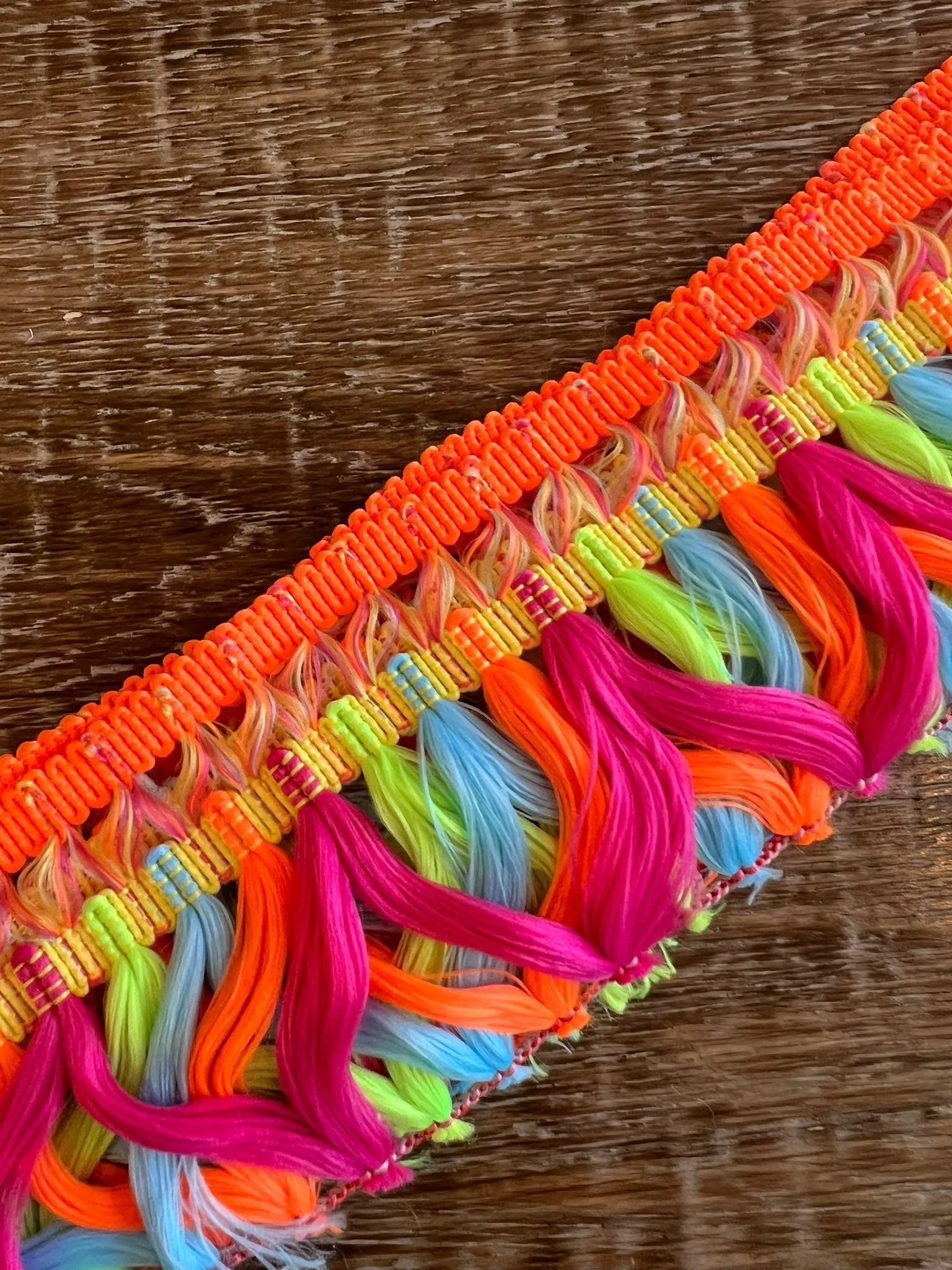 Neon Tassel Fringe Trim, Dance Costumes, Top, Dress Fringe, 7cm Wide
