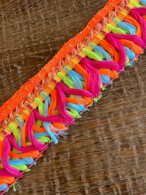 Neon Tassel Fringe Trim, Dance Costumes, Top, Dress Fringe, 7cm Wide