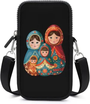 Nesting Doll Russian Crossbody Bag for Women Men Phone Purses Shoulder Bag Handbag