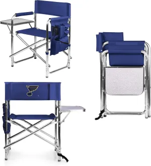NHL St Louis Blues Sports Chair with Side Table - Beach Chair - Camp Chair for Adults