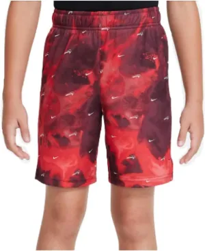 Nike Boys' Dri-FIT Printed Training Shorts Extra Small Red