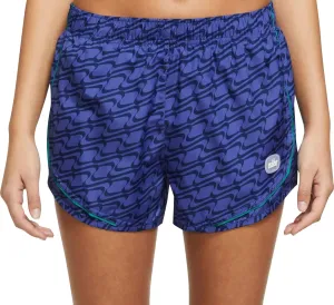 Nike Women's Tempo Pace Running Shorts 2.0 (US, Alpha, X-Large, Regular, Regular, Blue Swirl/Green)