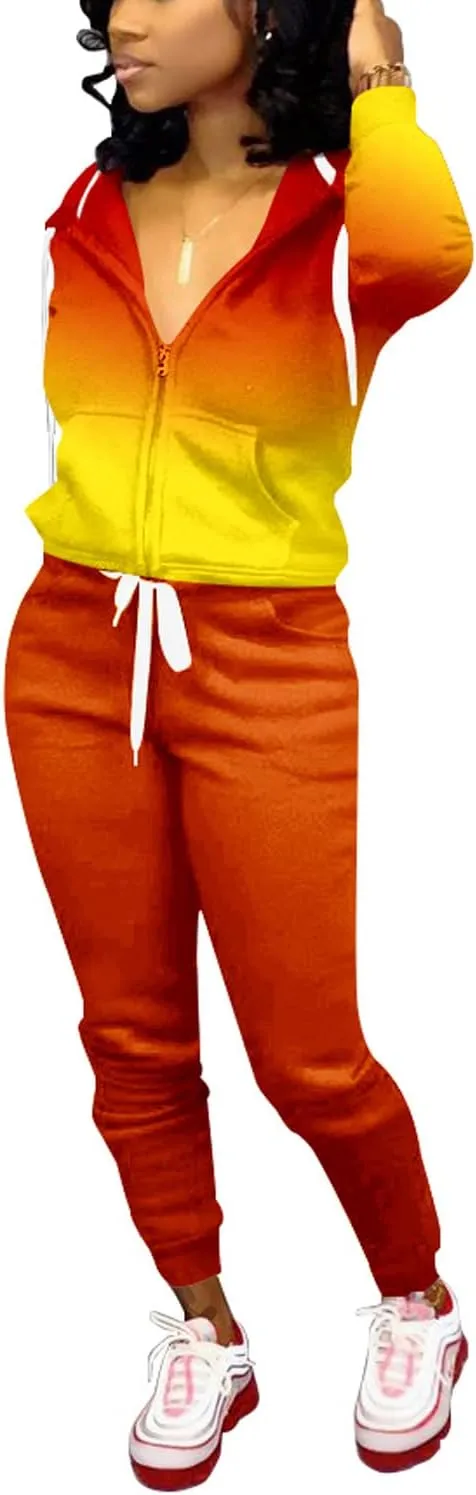 Nimsruc Two Piece Outfits For Women Casual Tracksuit