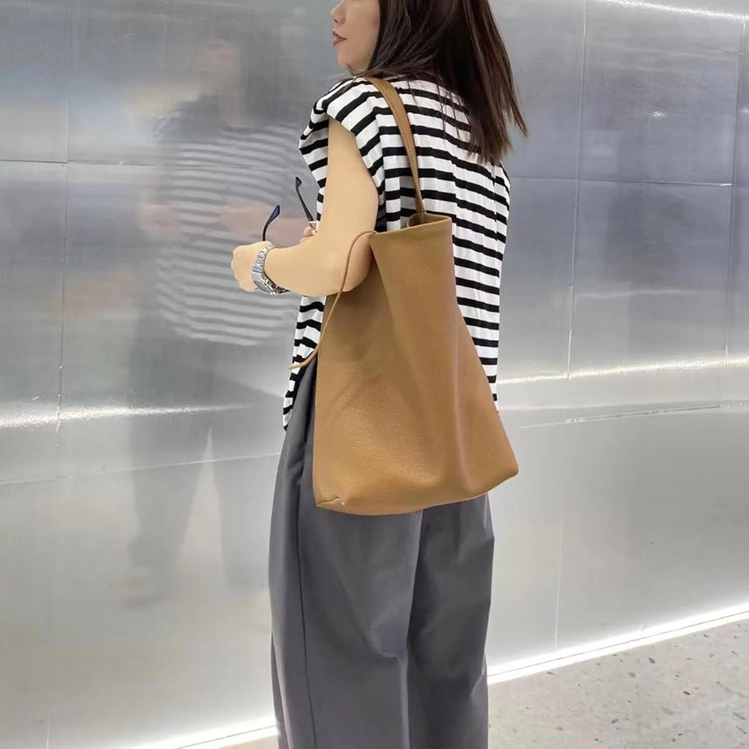 Niupitot Women's Bag One Shoulder Large Capacity Shopping Bag Underarm Bag