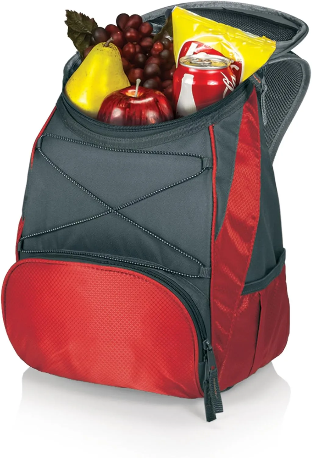ONIVA - a Picnic Time brand PTX Backpack Cooler, Soft Cooler Backpack, Insulated Lunch Bag, (Red with Gray Accents)