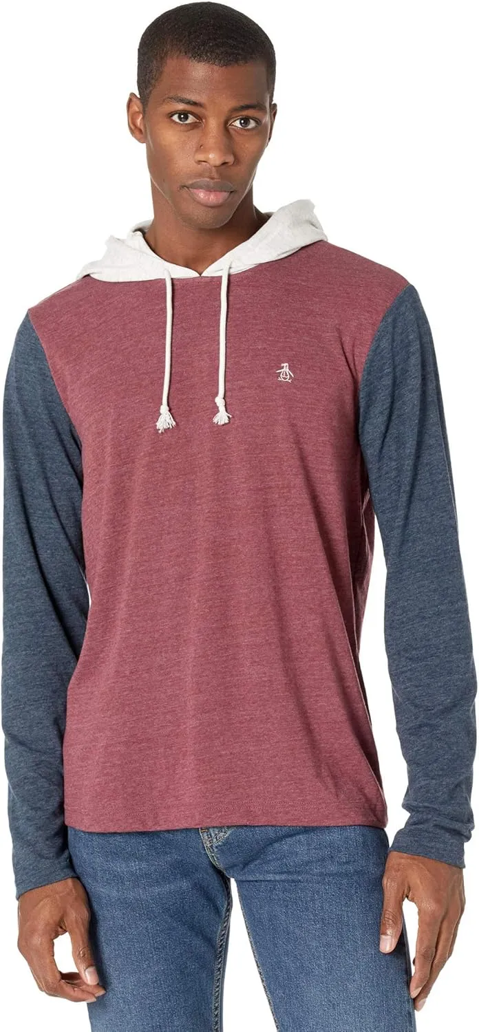 Original Penguin Men's Standard Color Block Long Sleeve Hoodie