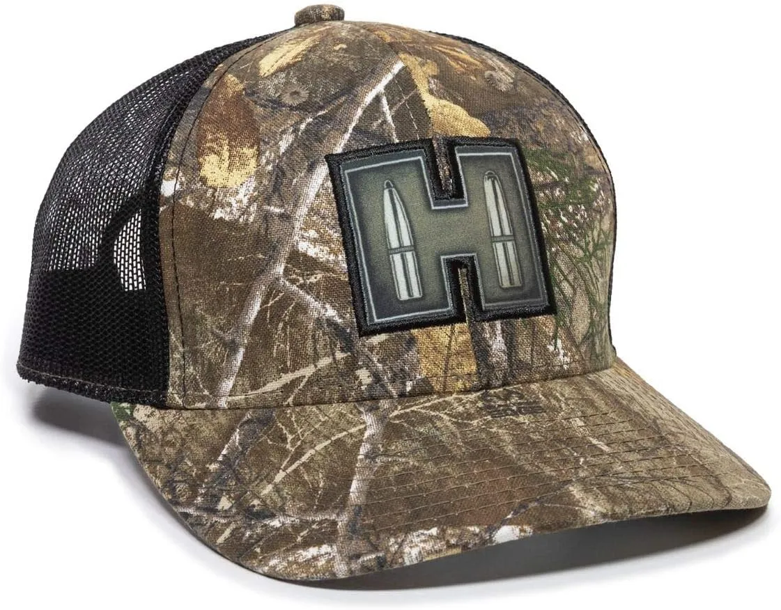 Outdoor Cap Realtree Edge/Black Mesh Back w/Hornady Label, HRN03A