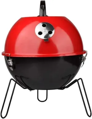 Outdoor Picnic Round Barbecue Grill with Lid Folding Portable Small Outdoor Charcoal BBQ Grill for Outdoor Cooking Picnic Outdoor Grill