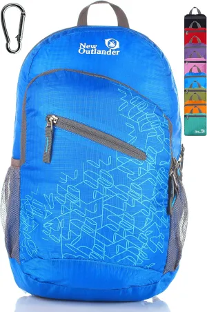 Outlander Packable Handy Lightweight Travel Hiking Backpack Daypack-Light Blue