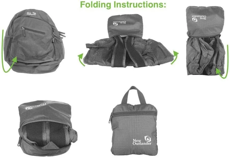 Outlander Packable Handy Lightweight Travel Hiking Backpack Daypack, Purple-L
