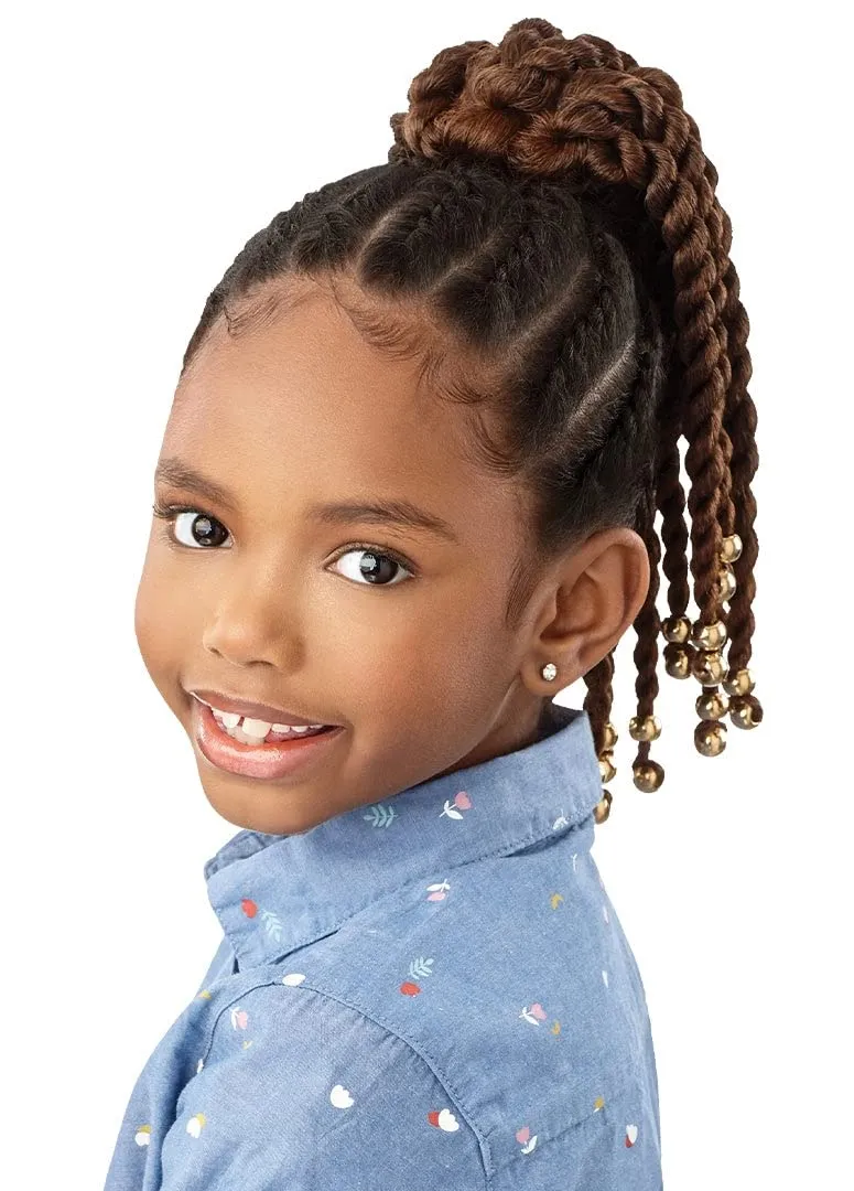 Outre Lil Looks Drawstring Ponytail - BEADED TWISTS 12" (4)