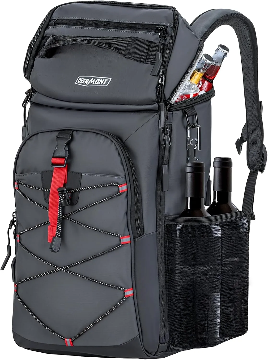 Overmont Insulated Leakproof Backpack Cooler - 30 Cans Soft Lunch Cooler Bag for Men Women - Portable Waterproof Camping Coolers for Outdoor Travel Beach Picnic Hiking