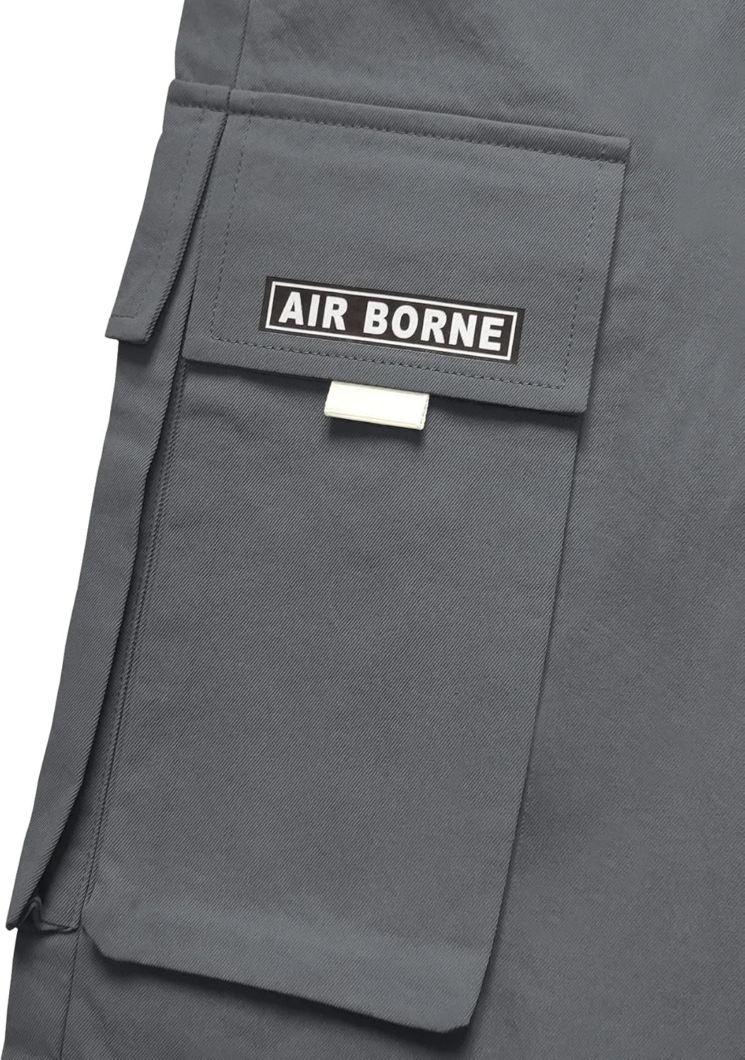 OYOANGLE Men's Casual Drawstring Elastic Waist Flap Pocket Letter Graphic Street Jogger Cargo Pants