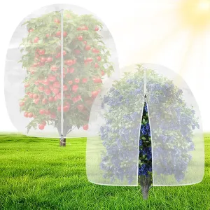 OZMI Bird Netting for Garden Blueberry Bushes Fruit Tree Netting Cover 4 x 4 FT, 2 Pack Plant Protection Mesh Bags with Zipper, Shrubs Bush Tomato Strawberry Berry Barrier Protectors Net