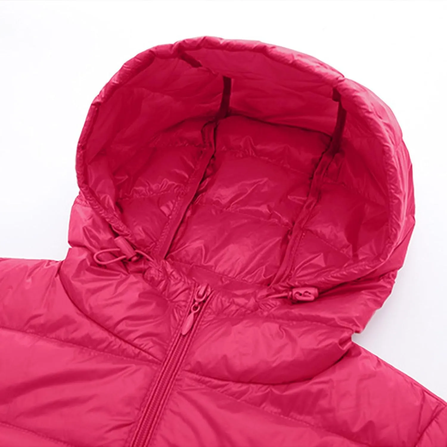 Packable Puffer Jacket Women Lightweight Padded Coats with Hood Long Winter Warm Casual Travel Down Jackets