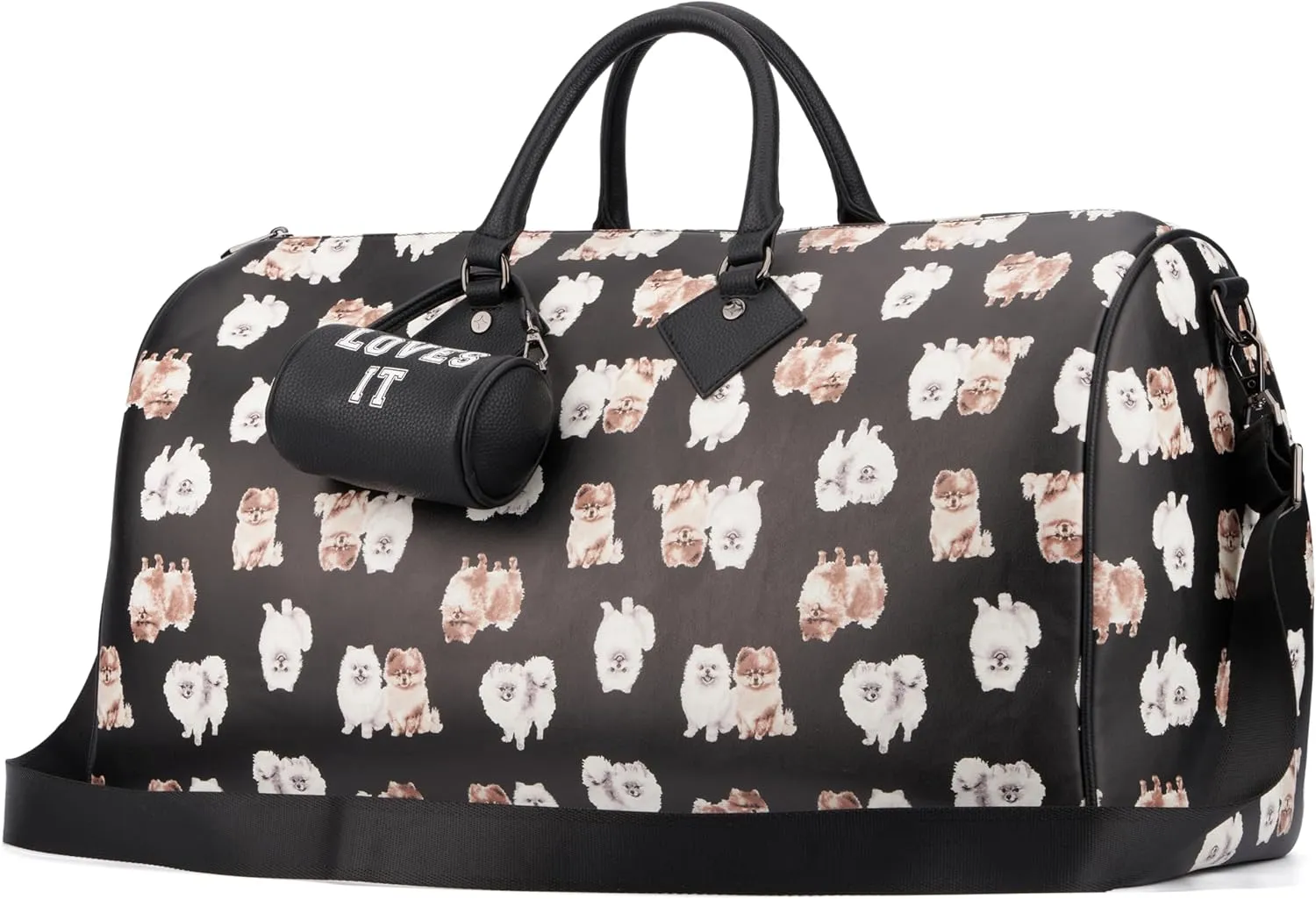 Paris Hilton York Duffle Bag with Puppy Print and LOVES IT Mini Barrel Bag