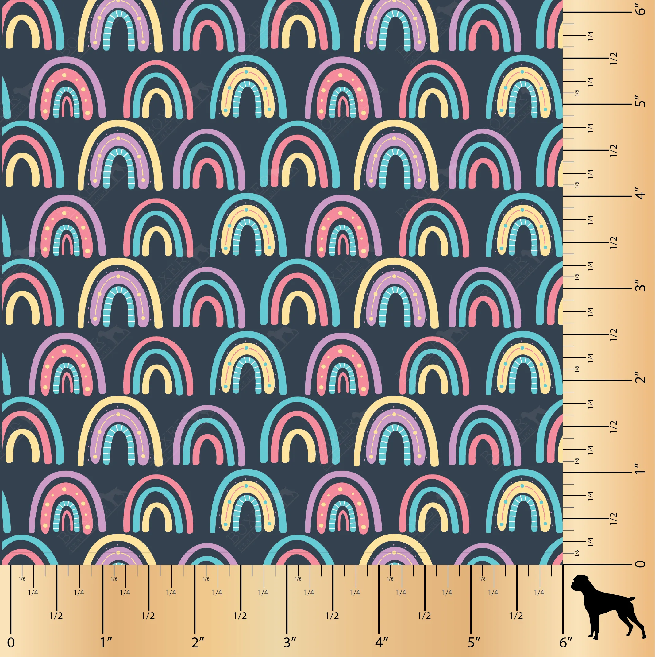 Pastel Rainbow - Midnight Navy LG