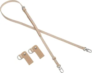 PATIKIL Leather Shoulder Straps, Adjustable Purse Straps Replacement Kit Crossbody Handbag with Silver Clasp for Mini Tote Bag, White