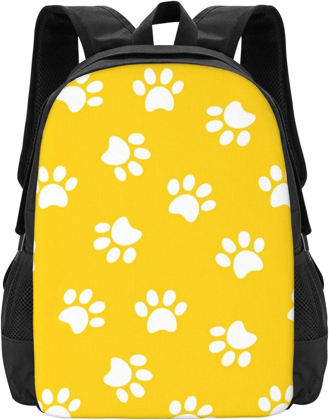 Paw Print Yellow Lightweight Packable Backpack Travel Casual Large Capacity Daypack Foldable Backpack For Men Women