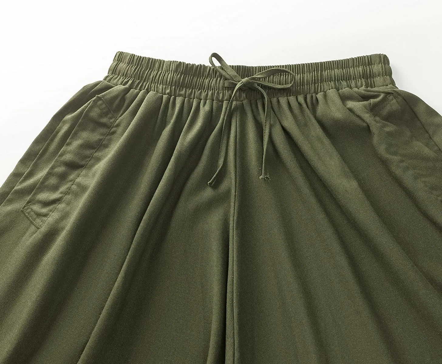 perdontoo Mens Harem Pants Loose Fit Elastic Waist Drawstring Aladdin Hippie Trousers