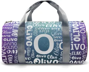 Personalized Duffel Bag with Name Custom Travel Bags for Woman Sports Gym Bag Wet Dry Pockets & Shoe Compartment Weekend Overnight Bag for Gift Purple Blue