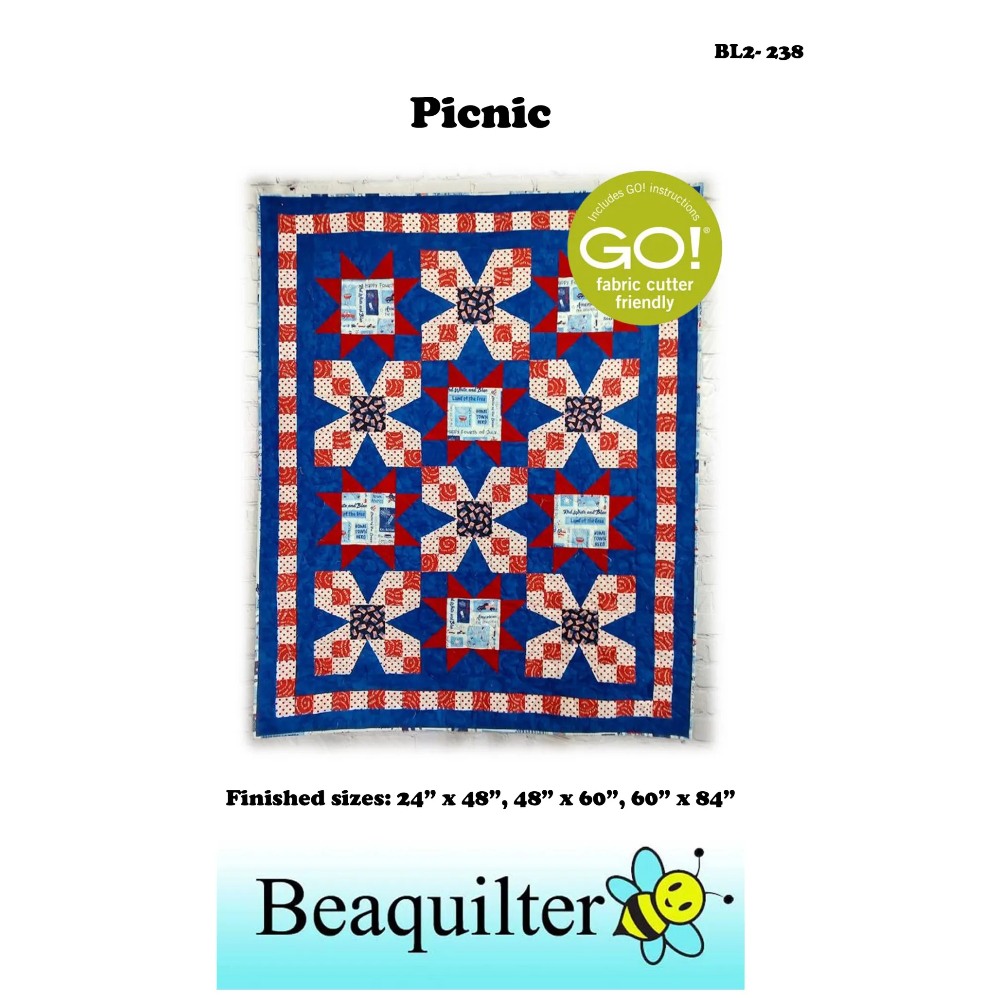 Picnic Quilt Pattern BL2-238w - Wholesale Product