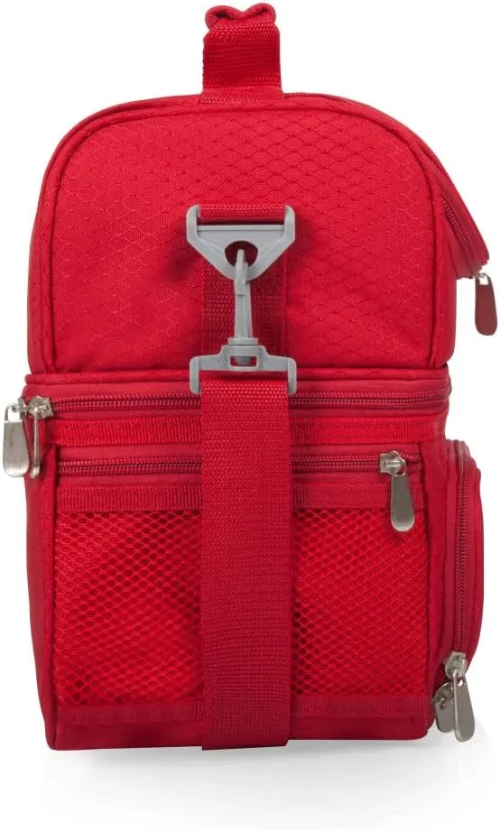 PICNIC TIME NCAA Nebraska Cornhuskers Pranzo Lunch Bag - Insulated Lunch Box with Picnic Set - Lunch Cooler Bag
